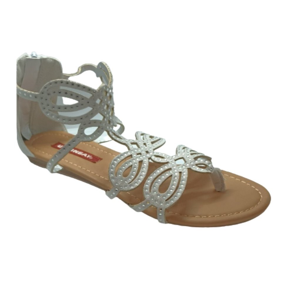 UnionBay Rhinestones Beige Sandals Ladies Size 8